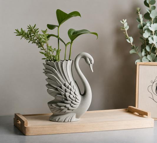 Elegant Swan Planter | Decorative Indoor Plant Pot