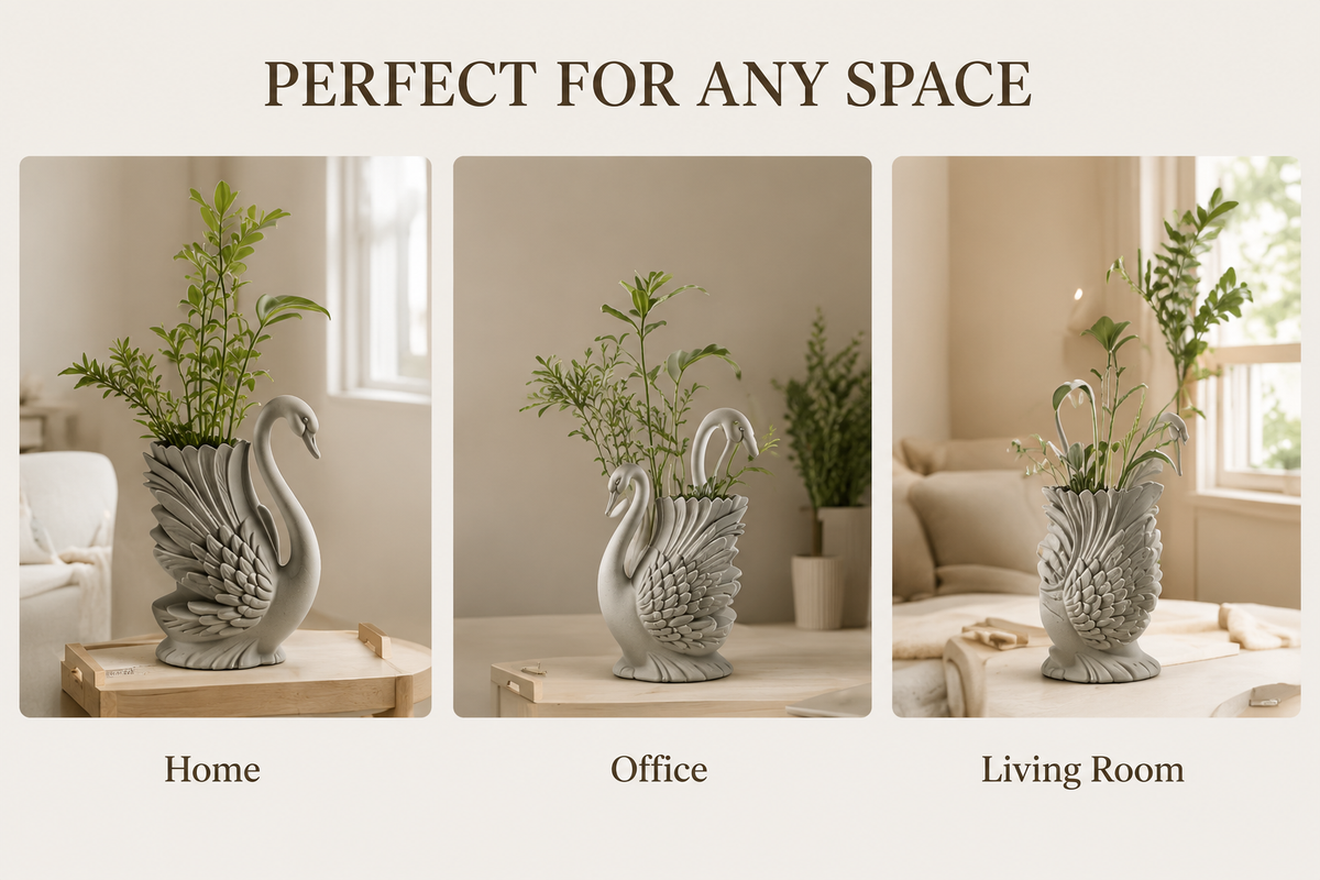 Swan Planter Decorative Indoor Plant Pot